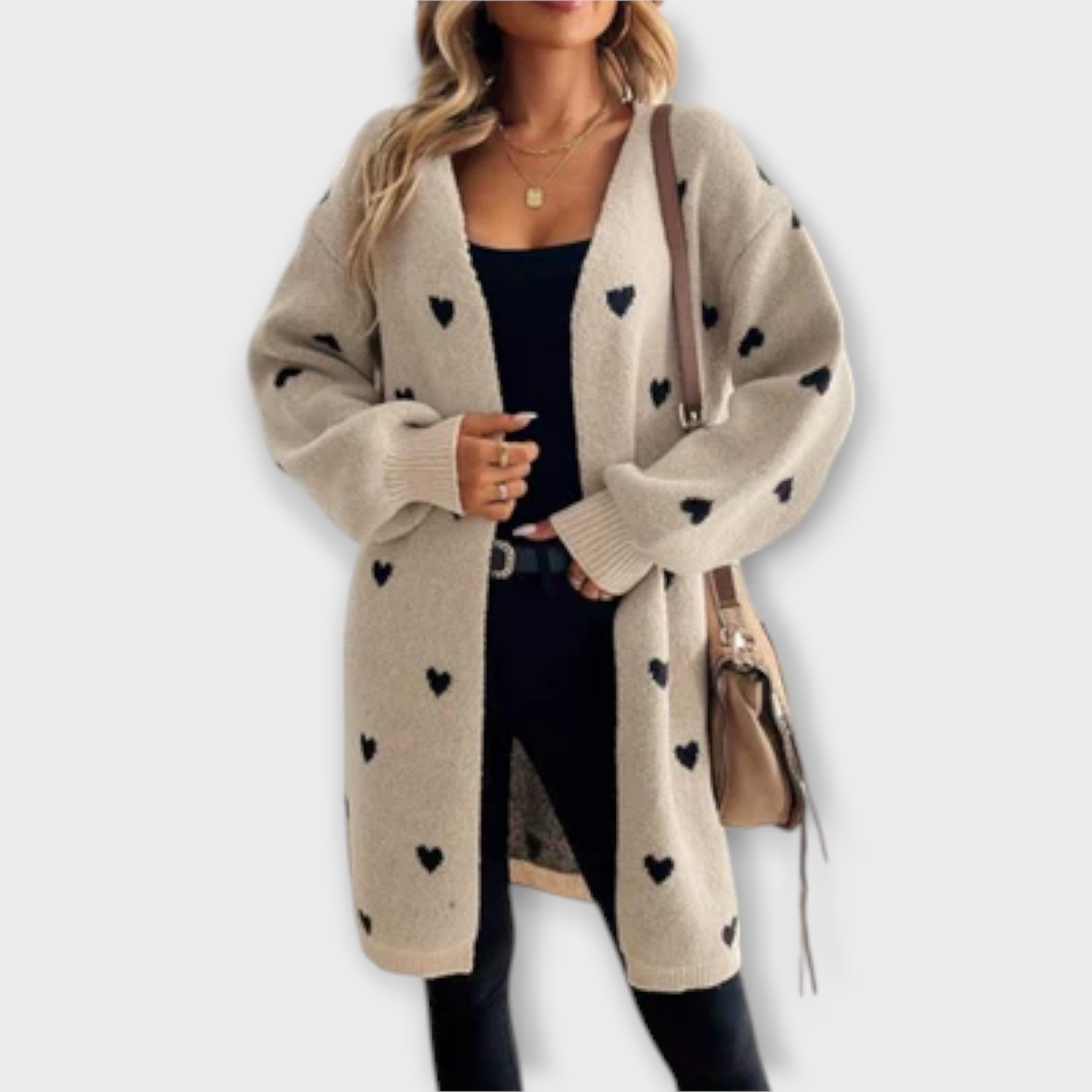 Julia - Cardigan s vzorem srdce