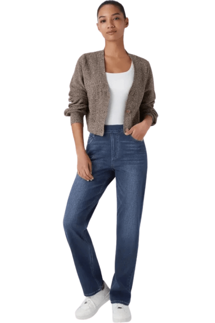 Karolína Elegant Elastické Džíny VysokýPás Pohodlné