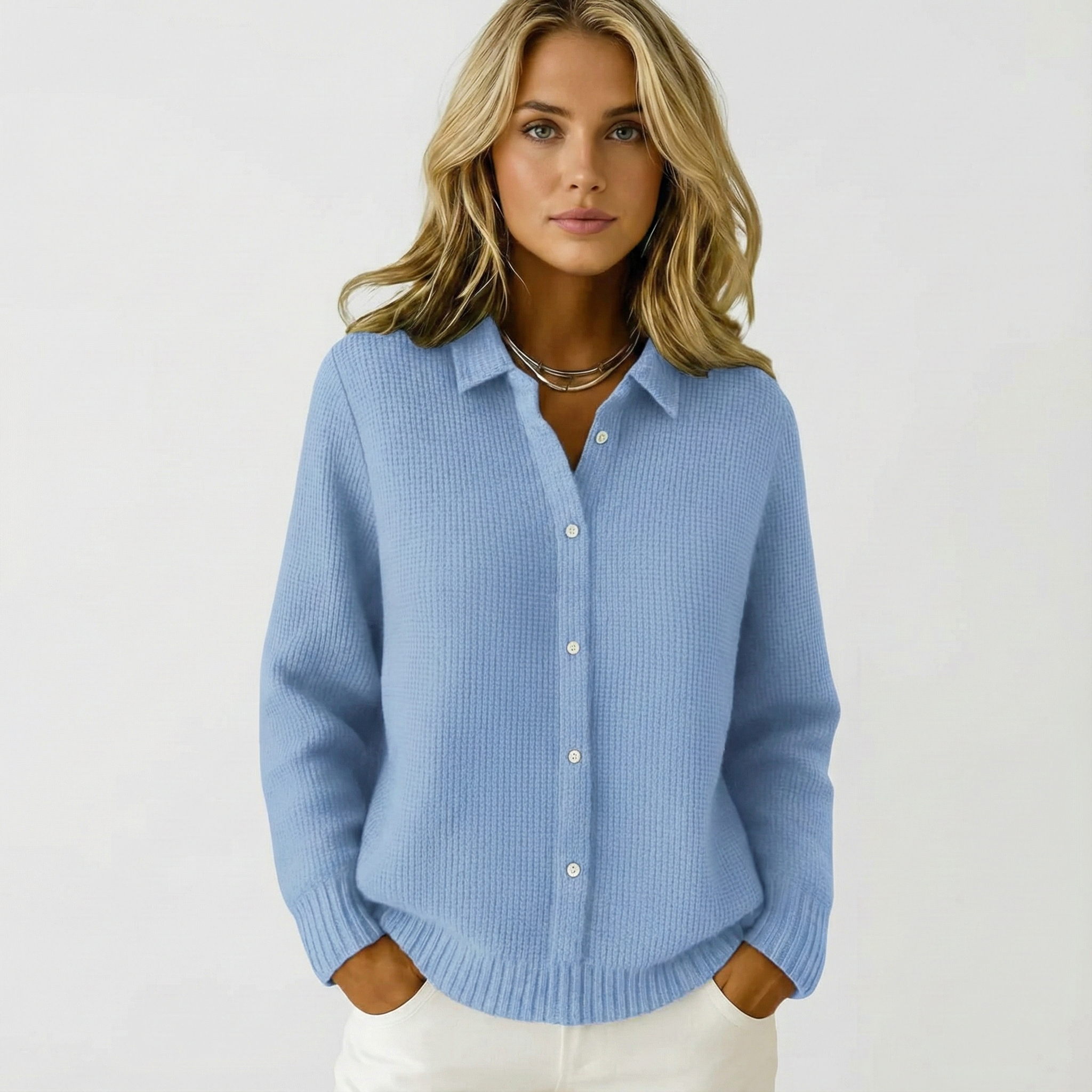 Livia – Pletená vesta s jemnou strukturou