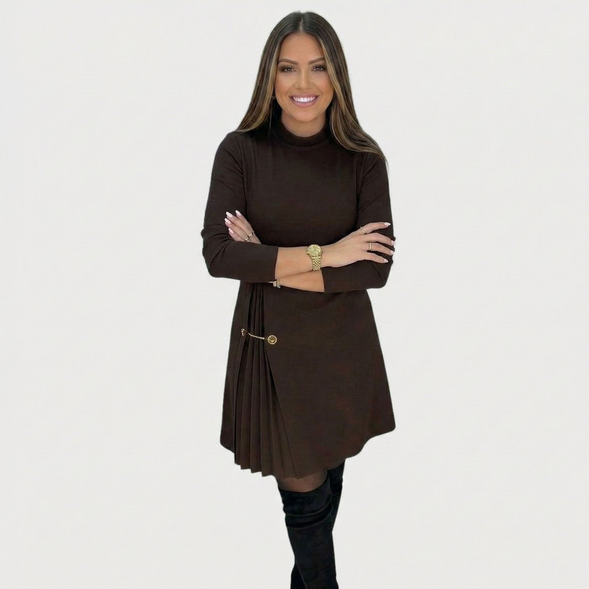 Sofia | Elegantní šaty s plisovaným detailem