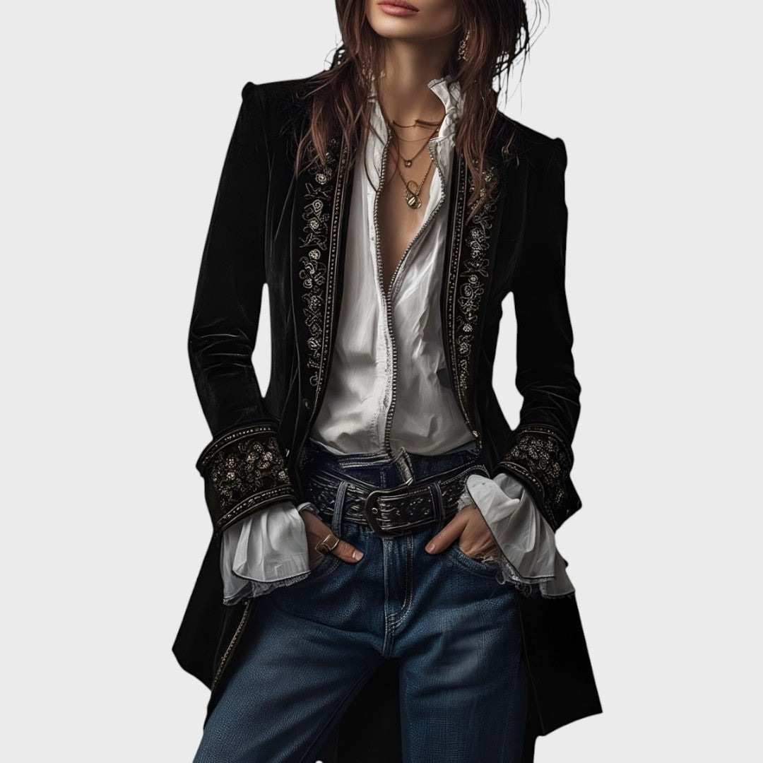 Nuria - Elegantní sametová bunda