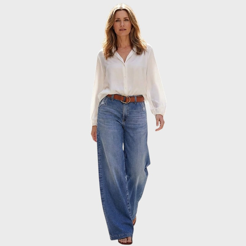 Elisa | Džíny se širokými nohavicemi a detailem hvězdy