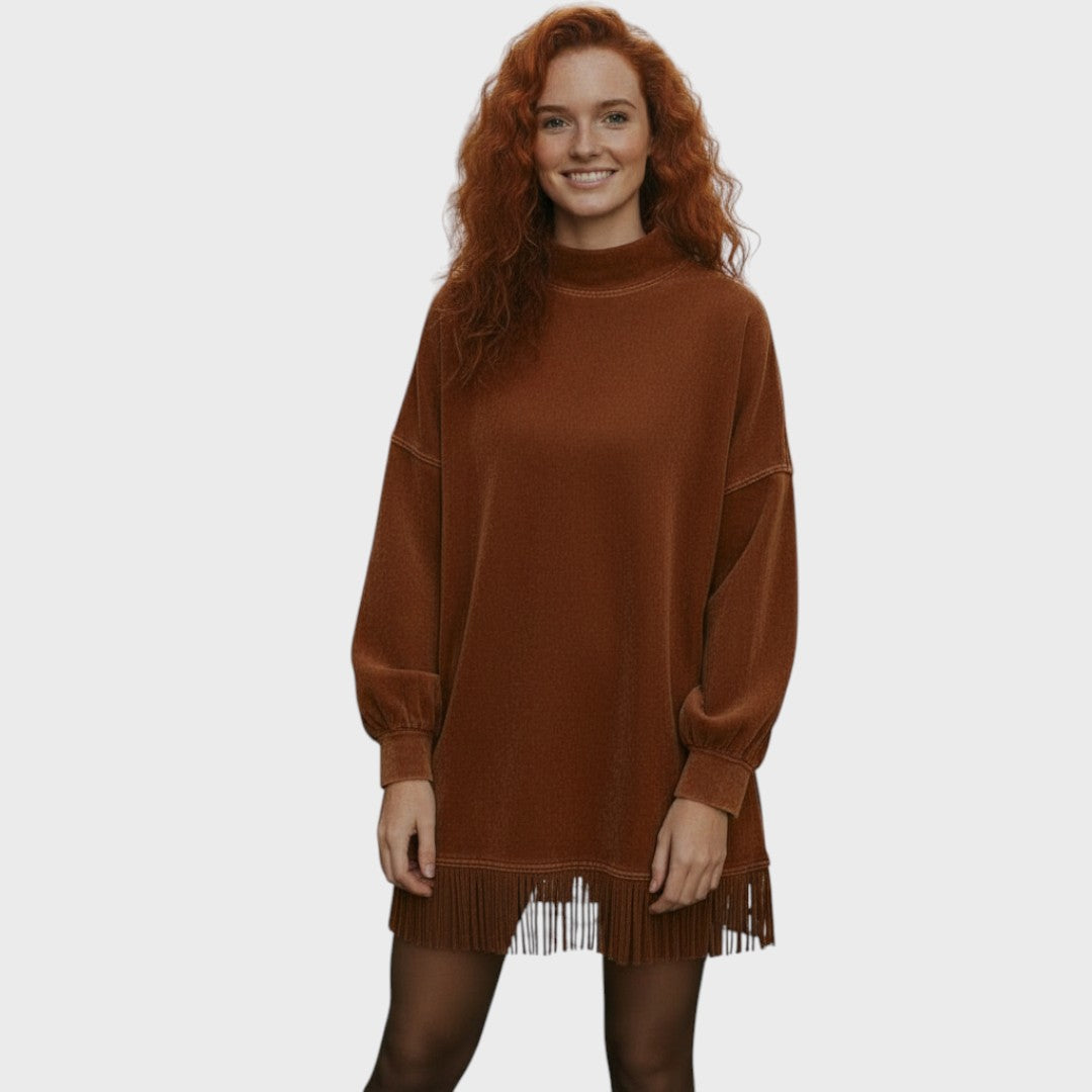 Freya | Semišová tunika s třásněmi