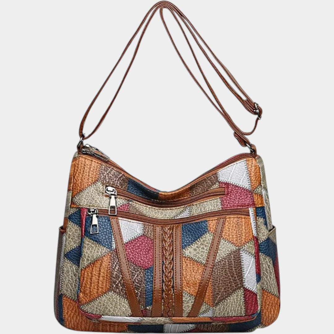 Petra - Mozaiková kožená kabelka